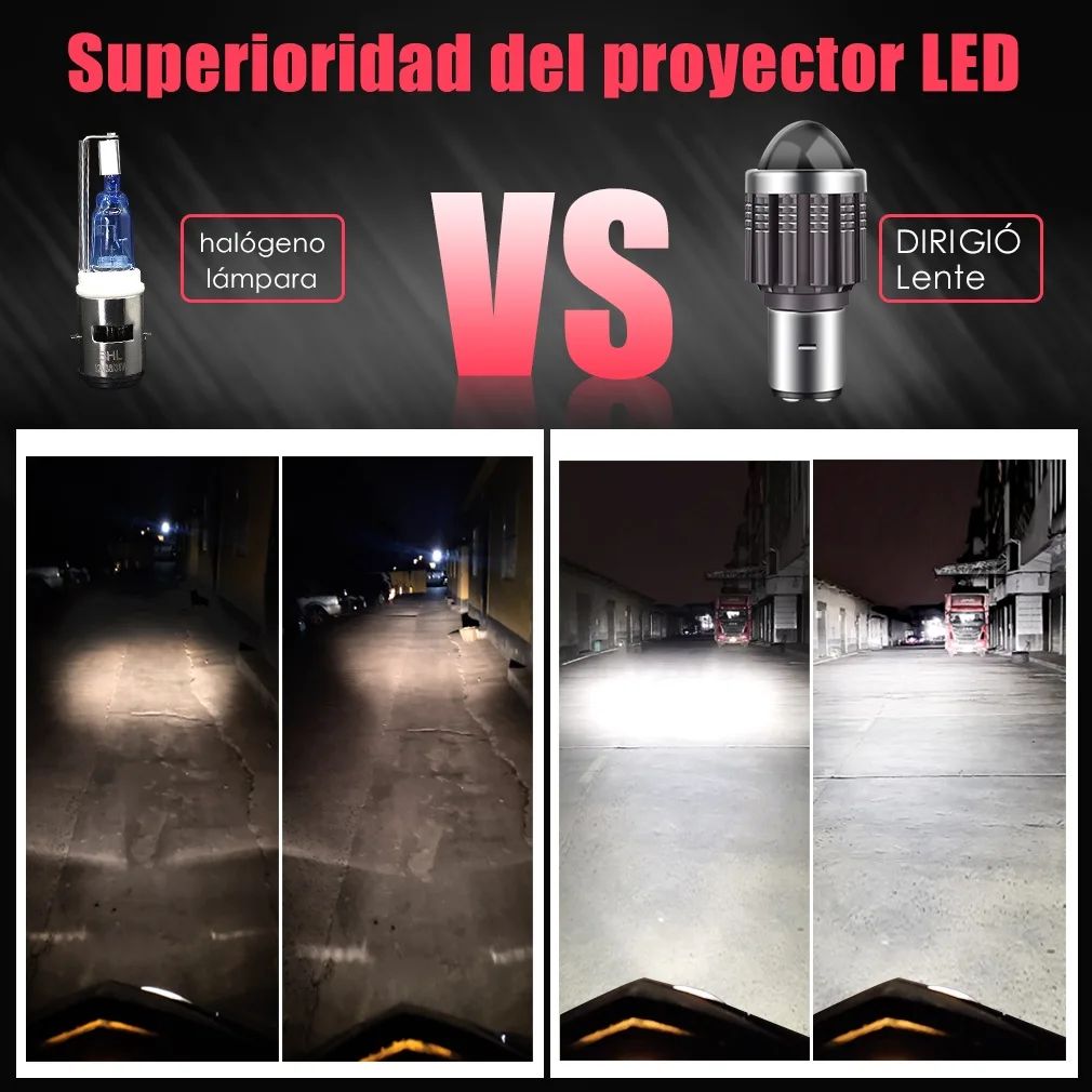 Proyector Led H4 Moto x unidad