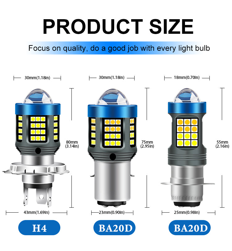 Proyector Led Moto 60 leds smd con lupa x unidad