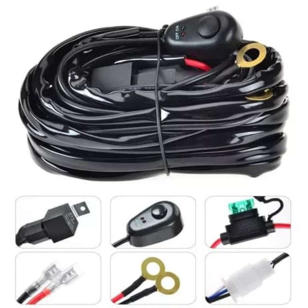 Kit Cableado Barra o auxiliar con Swich y Relay
