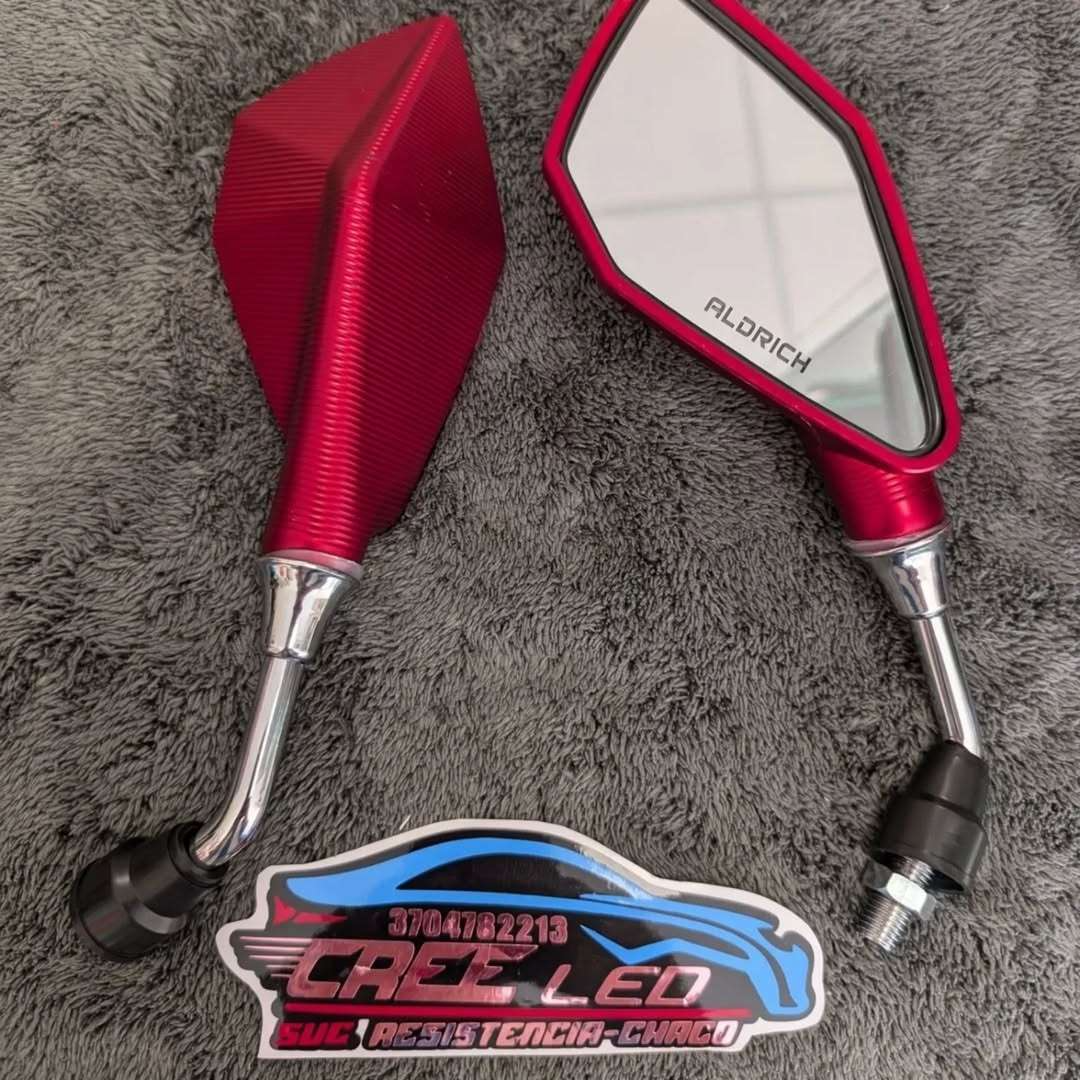 Juego es espejos universales anodizados, ideal para moto 110