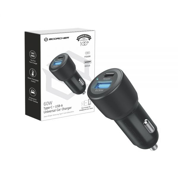 CARGADOR SCORCHER TIPO C + USB