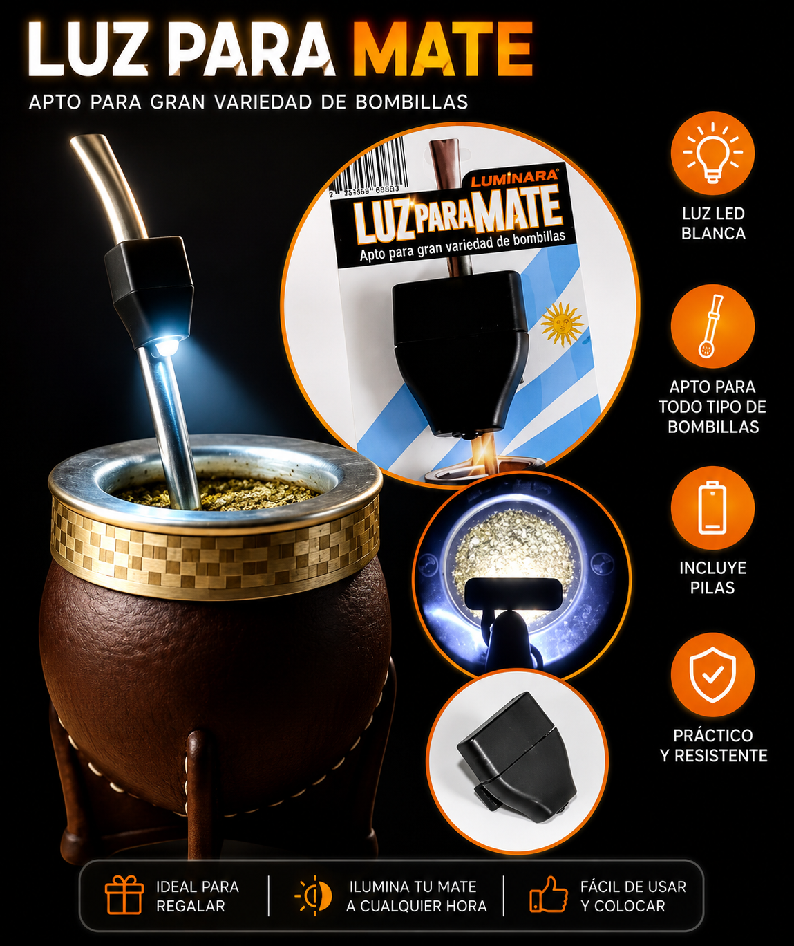 LUZ LED PARA MATE🧉
