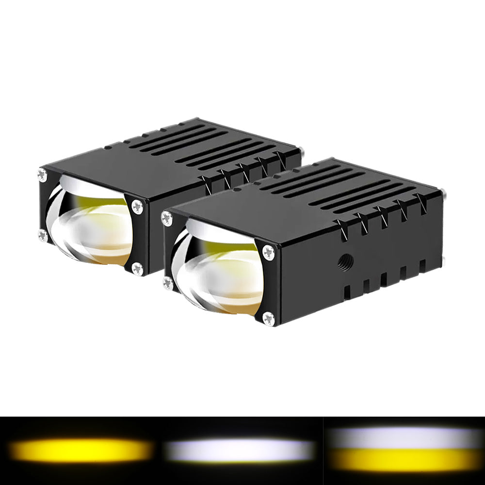 Kit Proyectores Led Chip 3535 para neblineros blanco/amarillo, ideal para parrilla/busca huellas