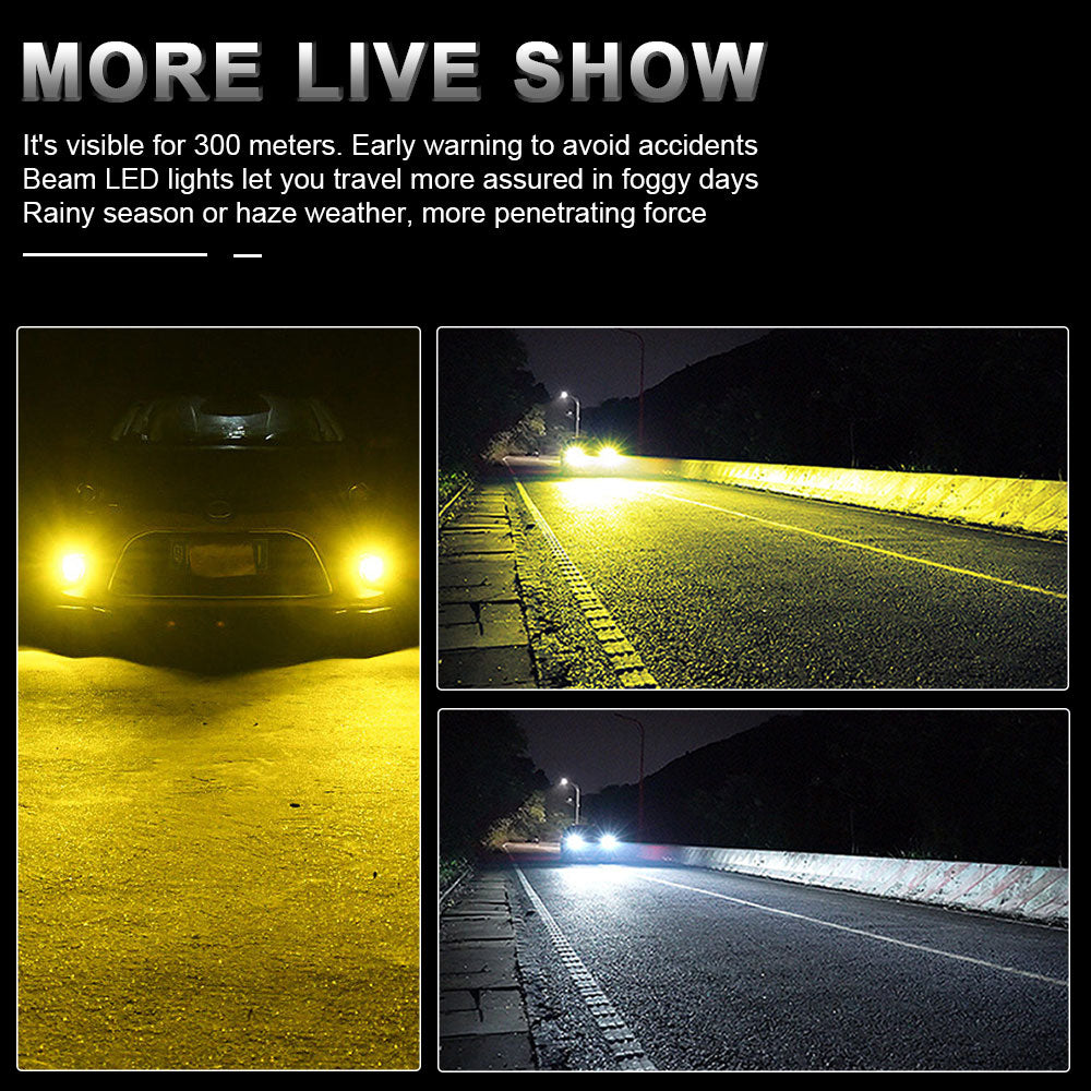 Kit Proyectores Led Chip 3535 para neblineros blanco/amarillo, ideal para parrilla/busca huellas