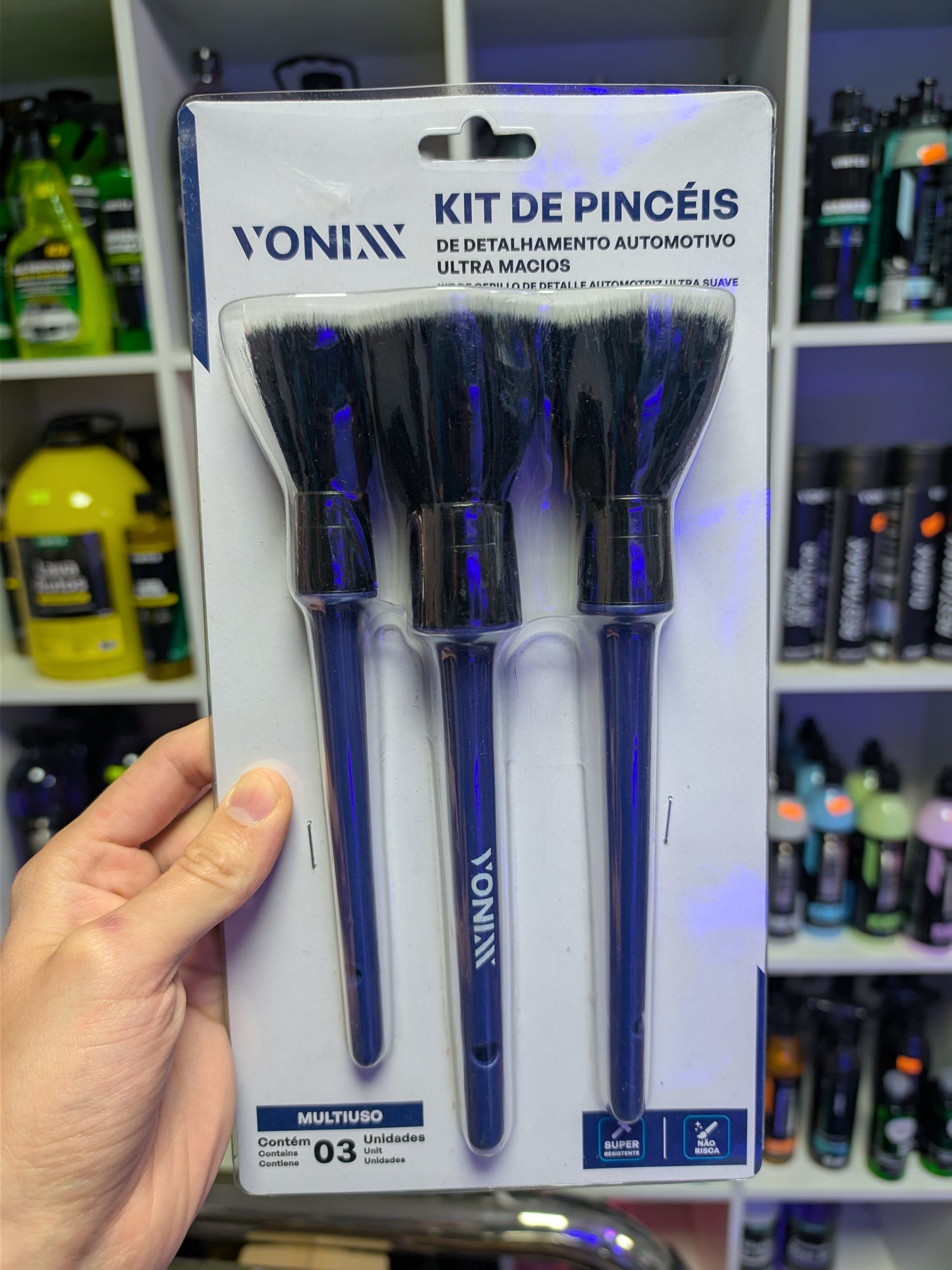 Vonixx Kit 3 Pinceles Detailing Ultra Suave