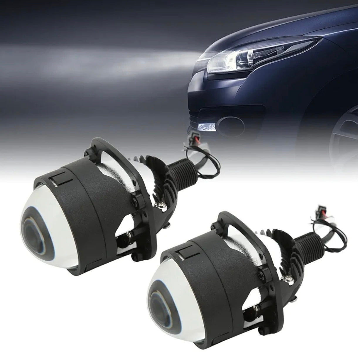 Kit Proyector Bi Led 2,5" Reemplaza H4 H7 Alta y Baja 800m de Alcance