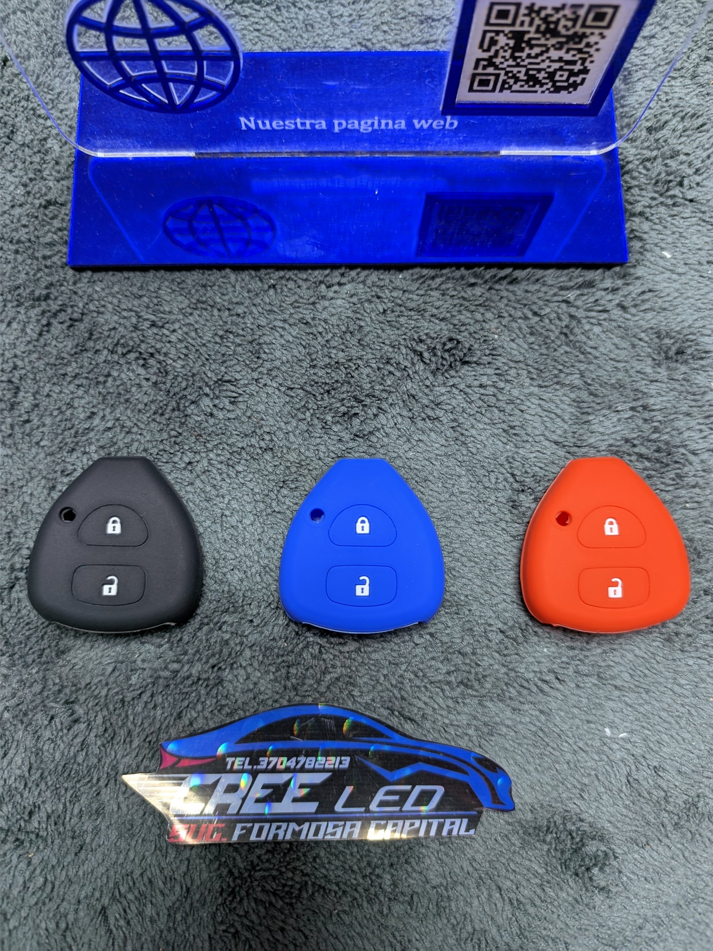 Funda silicona TOYOTA 2 BOTONES COROLLA - HILUX - SW4 - RAV4 - ETIOS