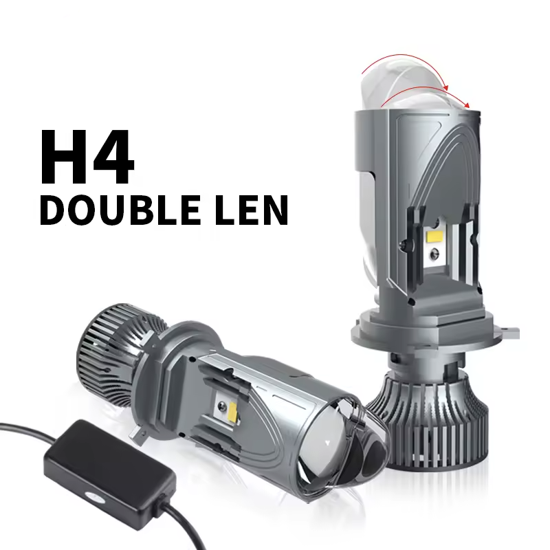 Kit Proyector Led Bi Led Doble Lupa H4 Alta y Baja