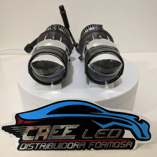 Kit Proyector Led Bi Led Doble Lupa H4 Alta y Baja