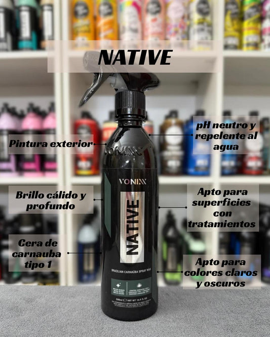 Cera Líquida NATIVE SPRAY WAX 500ML Vonixx