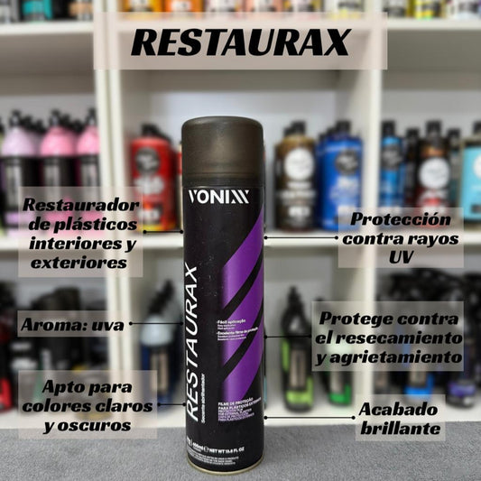 Restaurador de plásticos externos RESTAURAX AEROSOL Vonixx