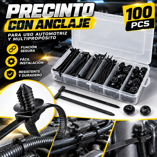 Precinto con anclaje 100Pcs