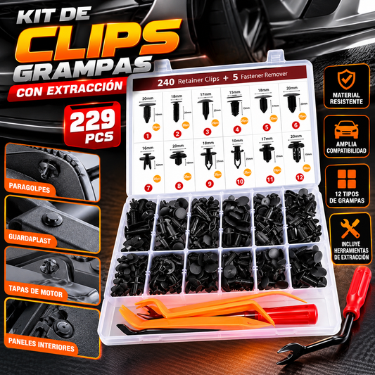 Kit Ganchos Grampas con Extracción 229Pcs