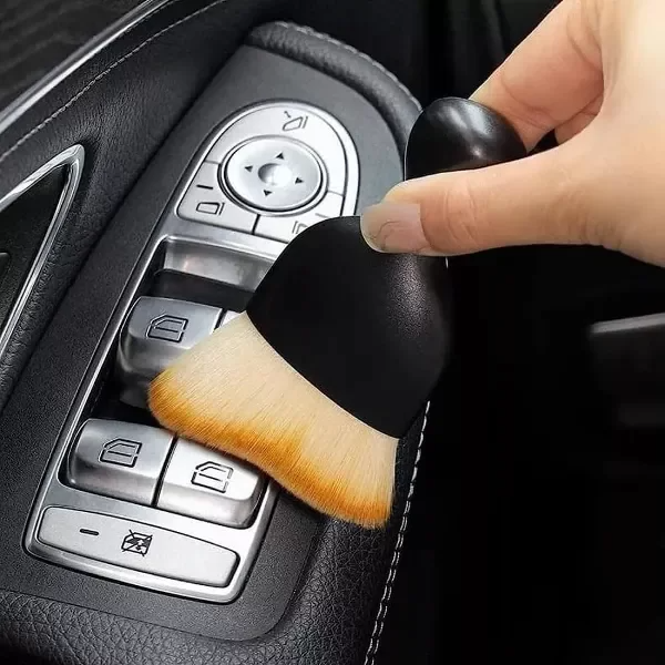 Mini Brocha Pincel Polvo Detailing Auto Moto Interior Autocare