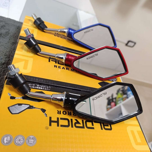 Juego es espejos universales anodizados, ideal para moto 110