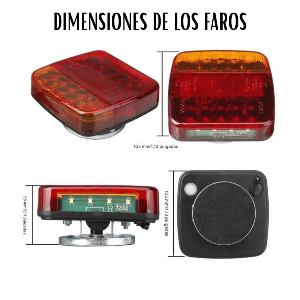 Kit X2 Faros para camion/trailer inalambricos 12/24v