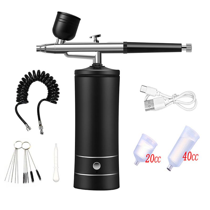 Mini aerógrafo eléctrico con inyector de oxígeno, PISTOLA DE PULVERIZACIÓN IDEAL DETAILING