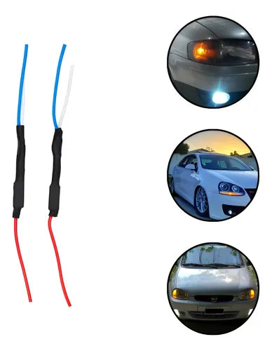 COMBO GIROS FIJOS + PAR T10 ÁMBAR 42 SMD + KIT CREE LED 24.000 LM H11/9006