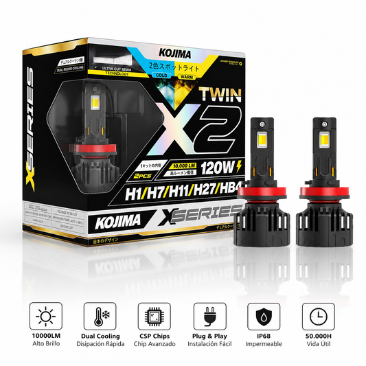 Kit Cree Led X2 Dual Color Blanco/Amarillo 120w