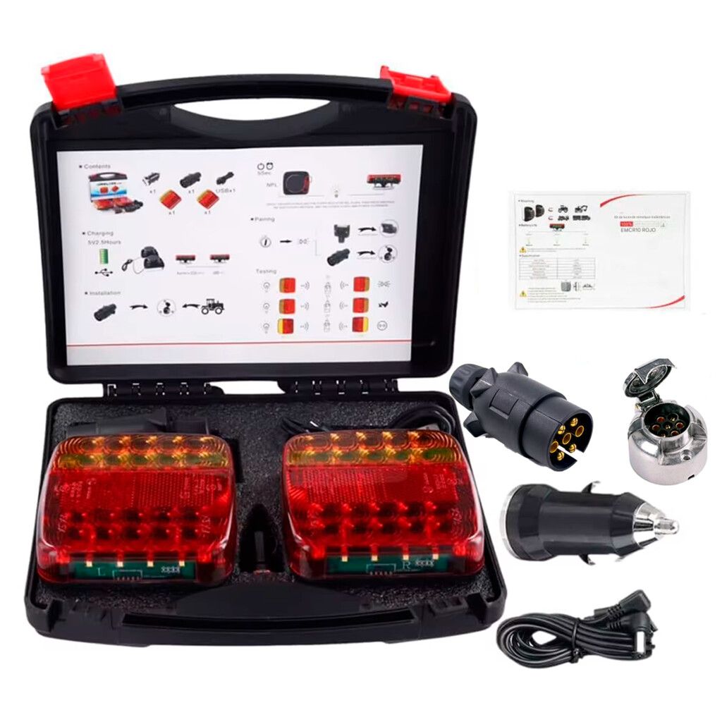 Kit X2 Faros para camion/trailer inalambricos 12/24v