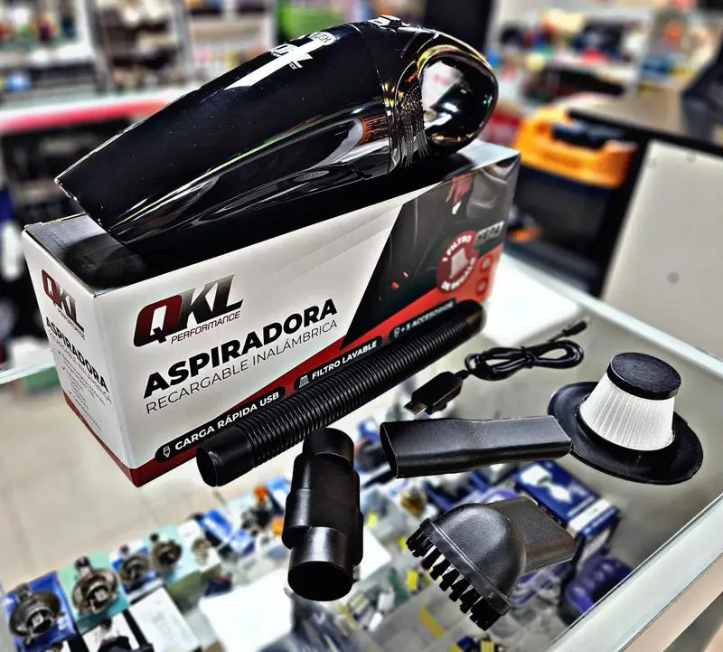 ASPIRADORA QKL NEGRA RECAGABLE USB