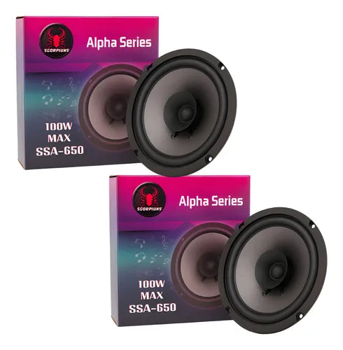 Kit X2 parlantes 6,5" 100w ALPHA SERIES SSA-650