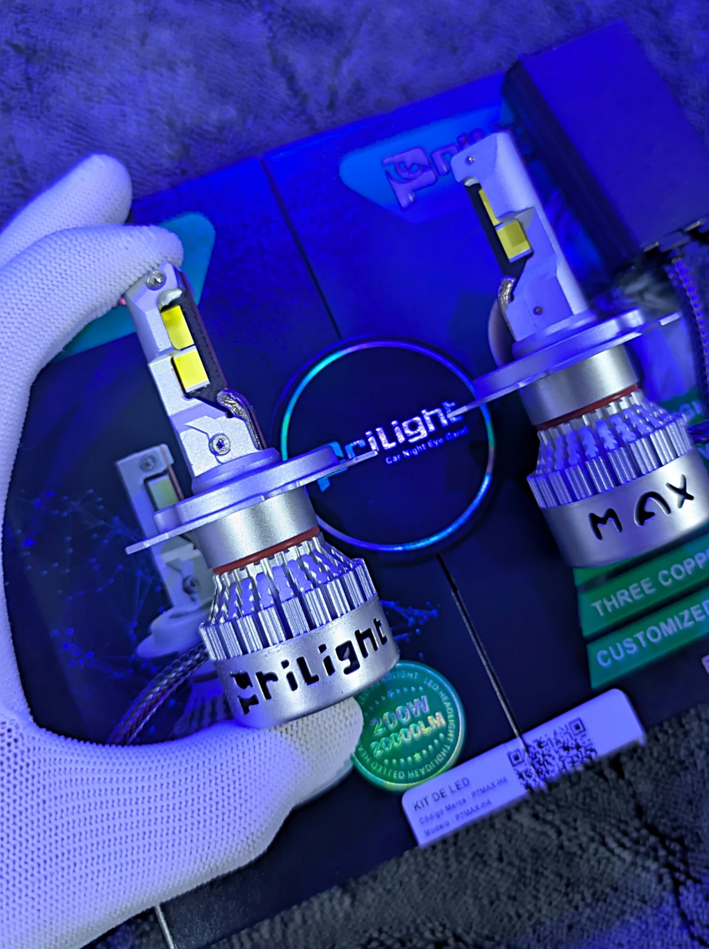 Kit Cree Led Prilight P7 Max H4 200W 20000LM 6500K