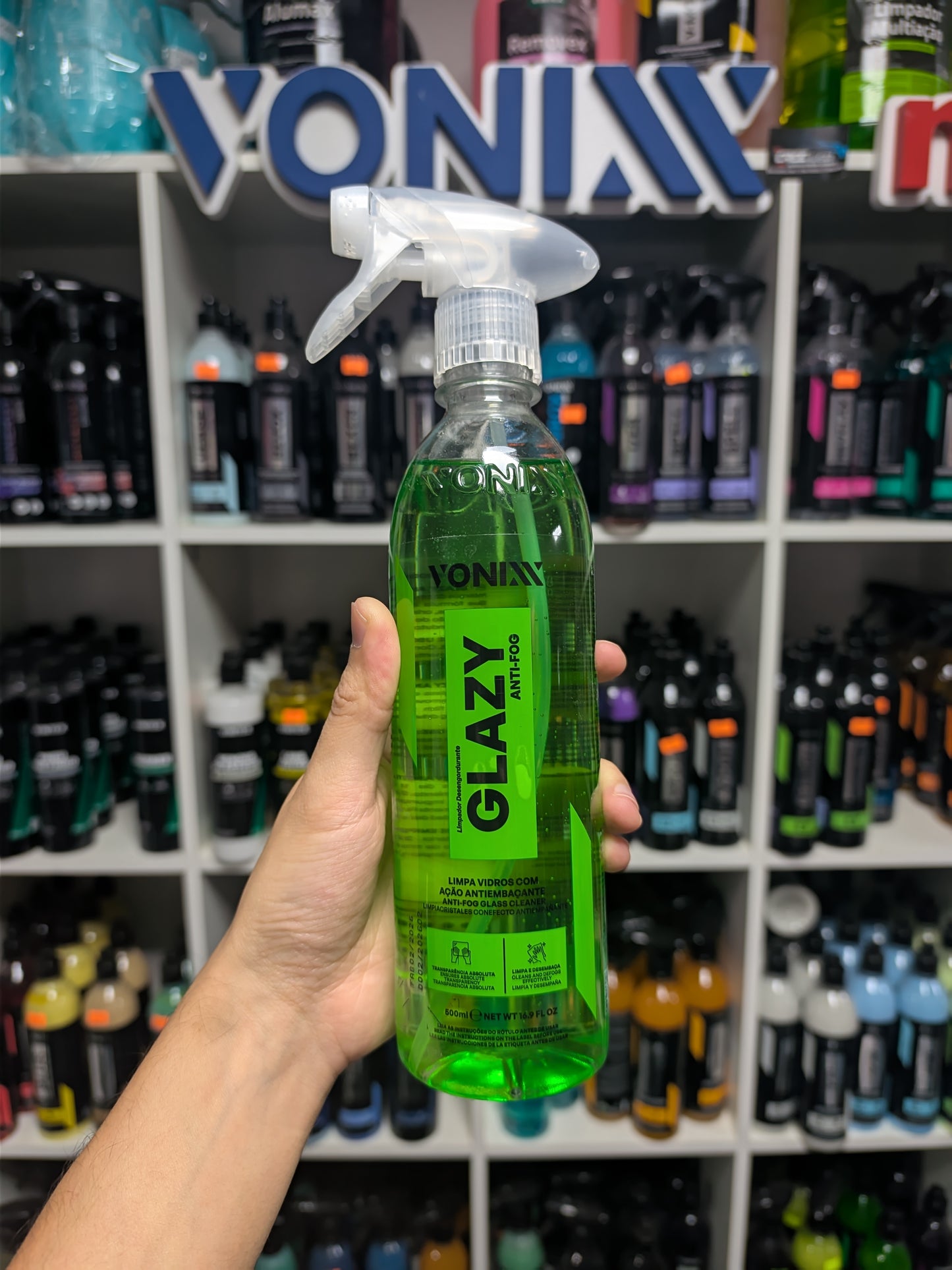 Desempañante de vidrios GLAZZY ANTI-FOG 500ML VONIXX