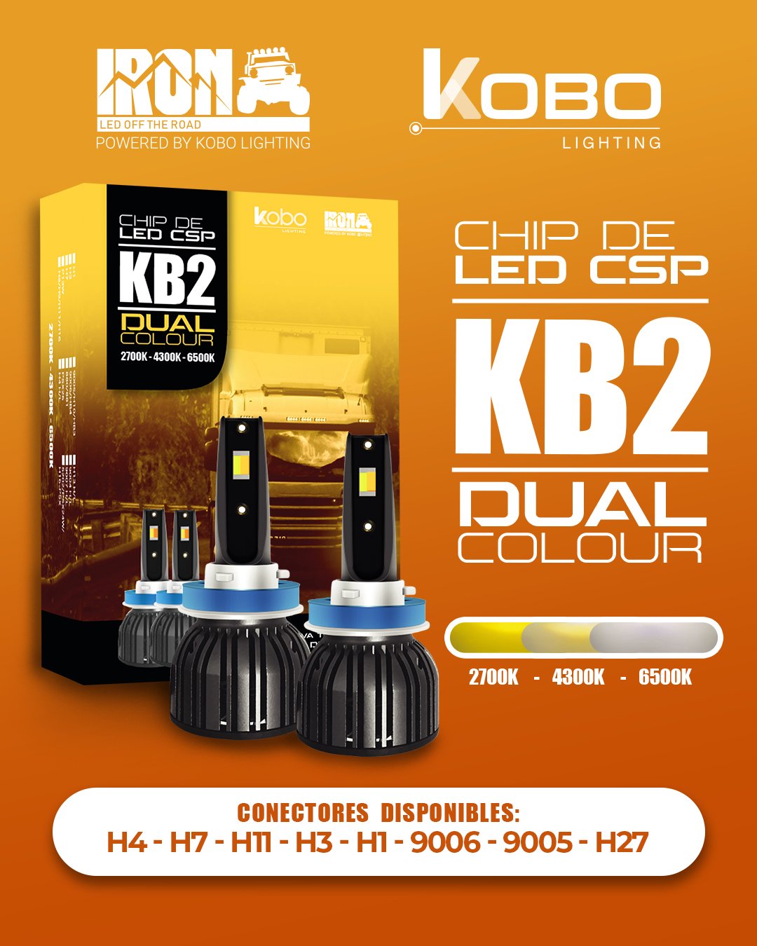 Kit Cree Led Csp Kb2 Tri Color 3000k 4300k 6000k