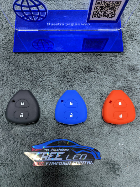 Funda silicona TOYOTA 2 BOTONES COROLLA - HILUX - SW4 - RAV4 - ETIOS
