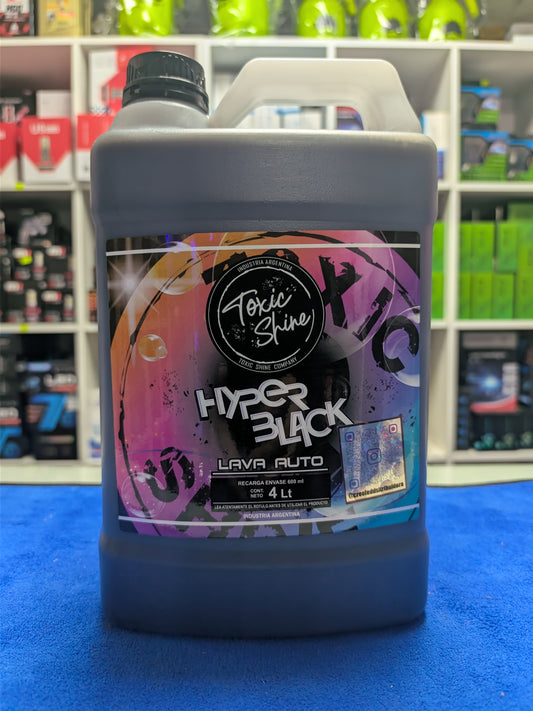 Shampoo lava autos HYPER BLACK Tóxic Shine 4 Litros