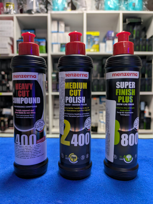 Kit de pulido Menzerna 250ml 3 pasos 400/2400/3800