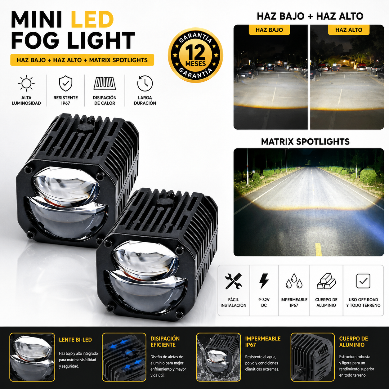 Proyector Bi Led 1,8" para Neblineros