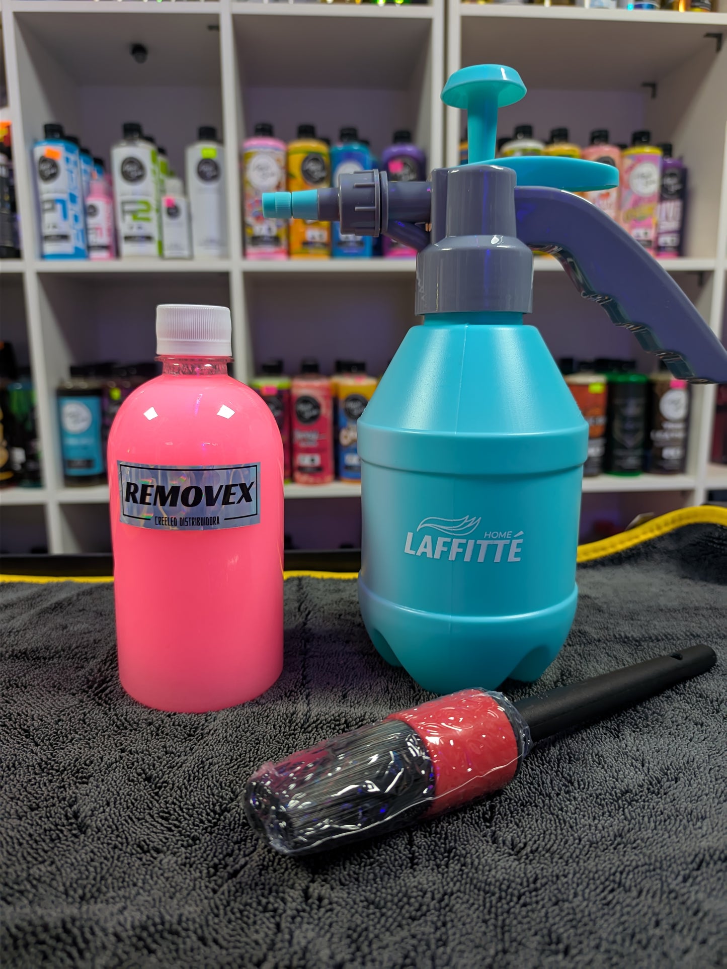 COMBO: Desengrasante Vonixx Removex + Espumador Laffite 800ml + Pincel Detailing Exterior
